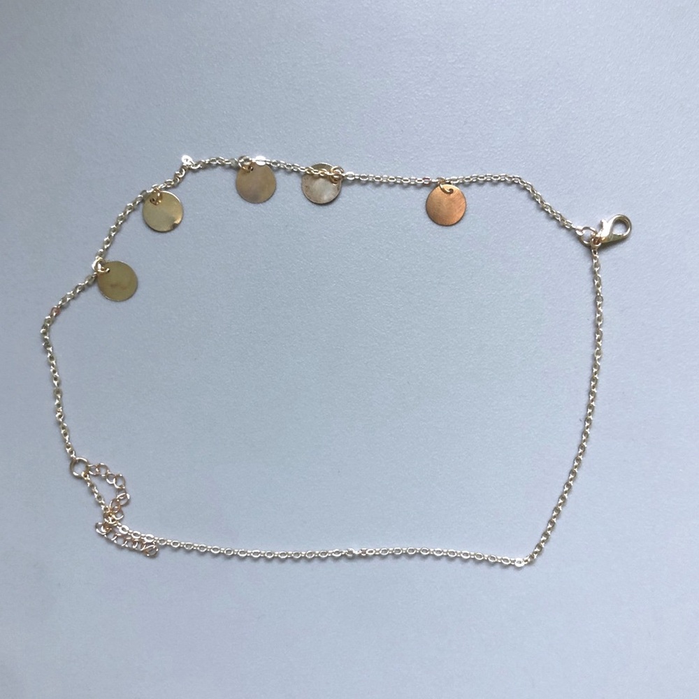 SOLD Jewelry - Gold Disc Necklace - Picture 1 of 1